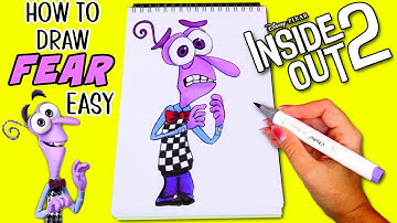 Disney PIXAR Inside Out 2: How to Draw FEAR Easy!