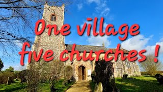 Another Walk Around Shotesham Village In Norfolk - Five Church Walk Including Two Ruins.