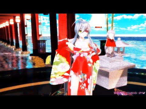 Ray MMD 2K【KILLER B】Tda式改変 弱音ハク Japanese Kimono オッドアイ【N2+CShader】