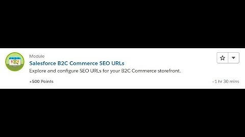 Salesforce B2C Commerce SEO URLs [Salesforce Trailhead Answers]