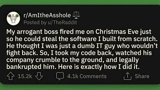 My Boss Fired Me To Steal My Code, So I Bankrupted His Company! 🤯 | Nuclear Revenge