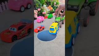 JCB pushing tractor and rc car in the hole 🚗🥰 #jcbjcb #jcbbackhoe