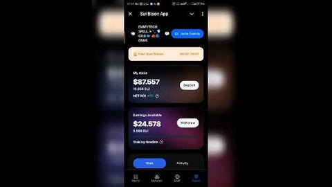 *HOW TO DEPOSIT AND STAKE SUI IN SUI BISON*