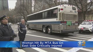 Woman Critically Injured Hit After Being Hit By MTA Bus On the East Side