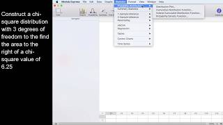 Minitab Express: Chi-Square Probability Distribution Plot