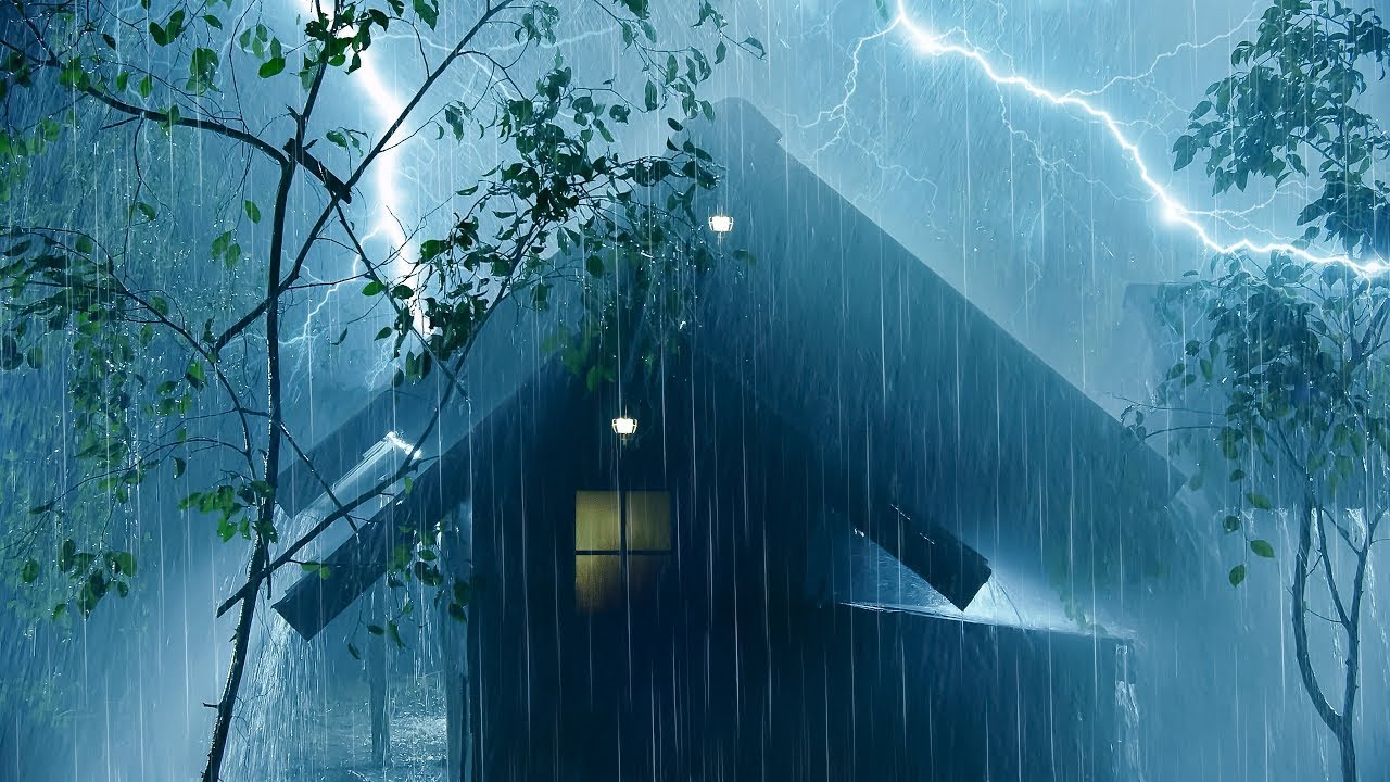 Heavy Rain & Thunder on Tin Roof | Deep Sleep ASMR for Insomnia Relief, Study Focus &  Meditation