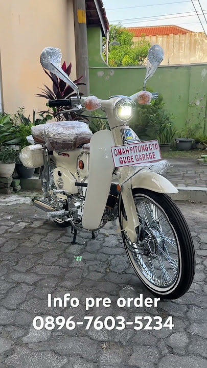 C70 Supercub Japanese Vintage White Bone spesifikasi Hedon by Guge Garage !!! #supercub #restoration