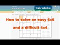 Calcudoku: Solving an easy 6x6 and a difficult 4x4