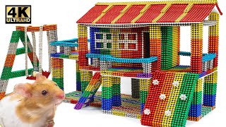 DIY - Как построить Playhouse для хомяка из магнитных шариков (удовлетворительно)