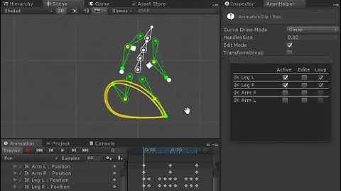 AnimHelper : Editing 2d run cycle animation in unity
