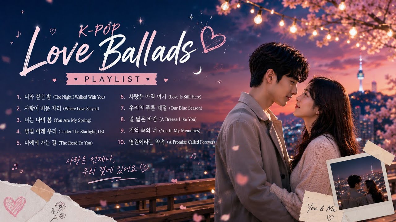 K-POP Love Ballads 🌸 Romantic Night Playlist | Sweet Korean Love