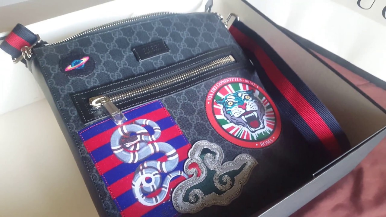 UNBOXING l Gucci Night Courrier GG supreme messenger bag - YouTube