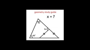 Geometry 11 : What is the value of x? #mrongmathslessons #geometry