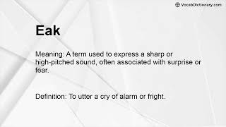 Eak Meaning