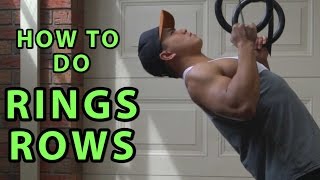 How To Do Inverted Rows On Gymnastics Rings - YouTube