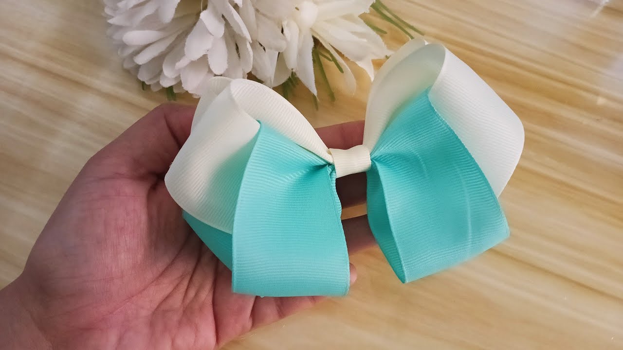 TUTORIAL HOW TO MAKE CUTE RIBBON BOW 🎀 DIY RIBBON BOW 🎀 RIBBON CRAFT