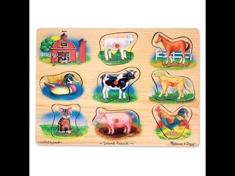 Звуковой пазл Ферма Melissa and Doug (www.igrakot.ru)