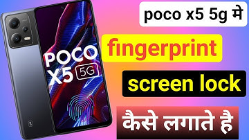poco x5 5g screen lock fingerprint setting | poco x5 5g me fingerprint kaise lagaye