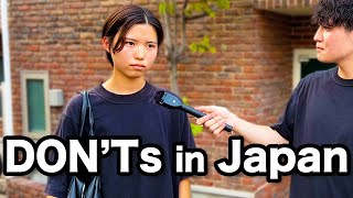 Things Foreigners Should NEVER Do | Street Interview in Japan