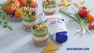 Mini Mexican Layered Bean Dip