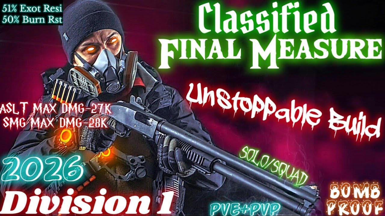 The Division 1 In 2026 - Classified Final Measure Build, PVE/PVP Legendary/Dark Zone Gameplay PS5 4K