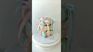 Macarons Cube Cake #macarons #macaronscubecake #shorts #cakeart #macaronsart #macaronsdecorating