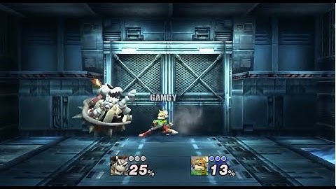 project m (ssbb) meele fox vs dry bowser on shadow moses island