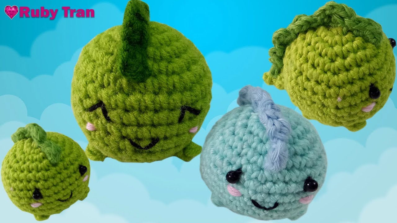 Hướng Dẫn Móc Khủng Long Mini | Crochet Dinosaurs Amigurumi - Youtube