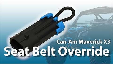 How to install a seat belt override in Can-Am Maverick X3 when installing harnesses