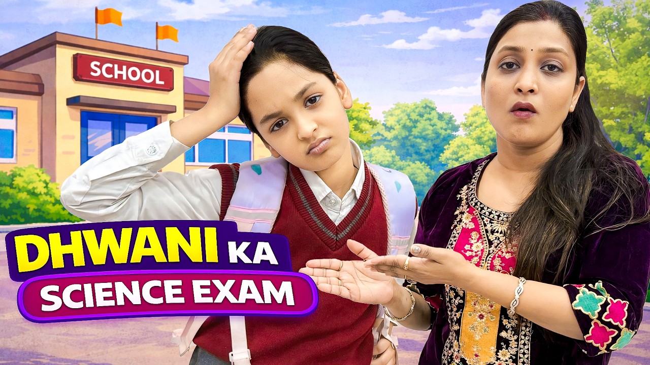 DHWANI KA SCIENCE EXAM! 🧪😱| Jinni Mummy Ka Reaction 😬 | Cute Sisters