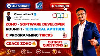 ZOHO Technical Aptitude Questions 🔥 | C Output Problems Tamil | Round 1 Part 1 2026