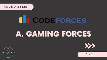 A. GamingForces || Codeforces Educational Round 142 || Codeforces