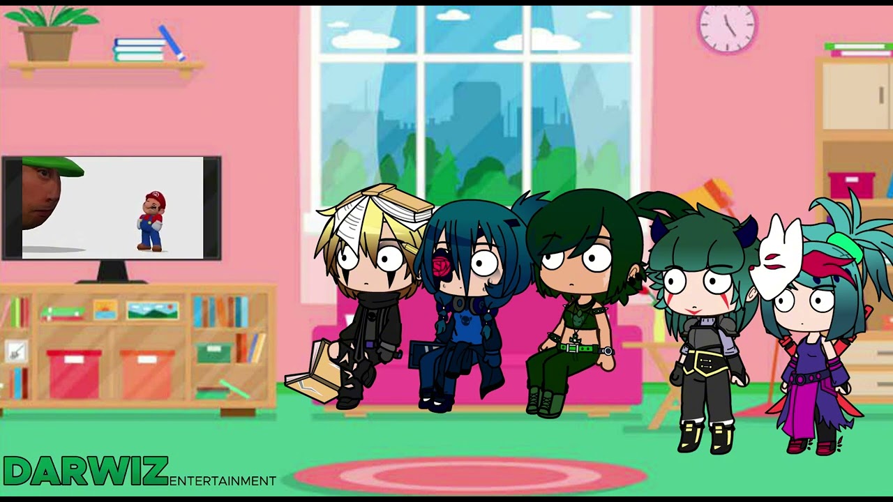 Jarvis and The Company React To Mario Reacts to Nintendo Memes or else salami chopped off(GachaClub)