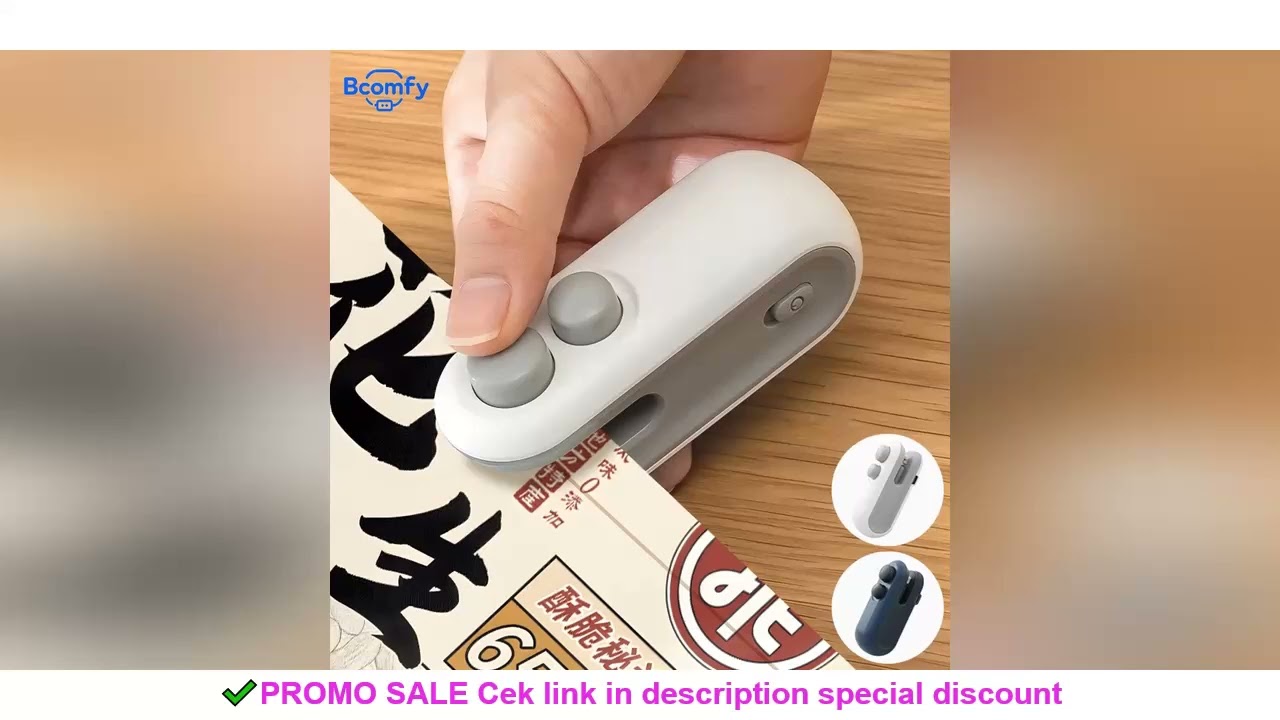 Mini Plastic Bags Sealer Portable Heat Sealing Machine for Snacks 2-in-1 Rechargeable Handheld Food