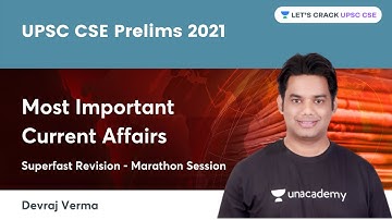 Most Important Current Affairs: Marathon Session for Prelims 21 | Super Fast Revision | Devraj Verma