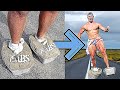 Running 1 Mile in CONCRETE SHOES Challenge *WORLD FIRST* | Bodybuilder VS Extreme Cardio Test