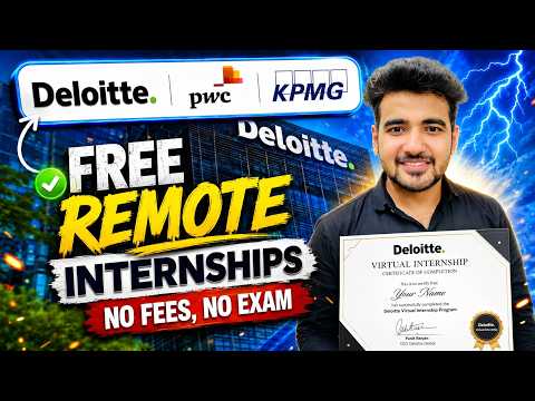 Deloitte (FREE) Virtual Internships 2026 | No Fees, No Exam | Free Certificate | Anyone can apply