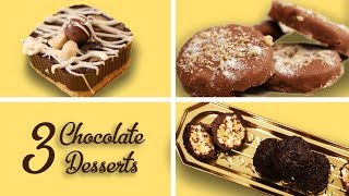 3 Chocolate Desserts Recipes In Hindi Easy Desserts Idea No Bake At Home