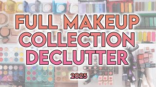 FULL MAKEUP COLLECTION DECLUTTER 2025 🗑️ Getting rid of HUNDREDS of pieces of makeup.