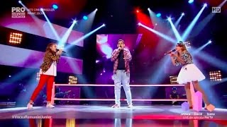 Vocea Romaniei Junior 2017 - Jessica vs David vs Ioana (All of Me)