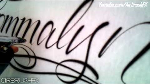 Peat V. Airbrushing Pro script lettering