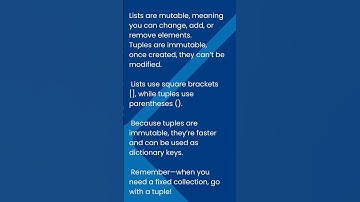 What Is the Difference Between List and Tuple in Python? #ai #deeplearning #futuretech #aiexplained