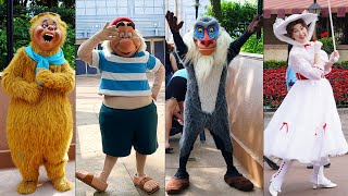Surprise Disney Character Meet & Greet at EPCOT, Wendell, Smee, Rafiki, Goofy, Penguin, Mary Poppins