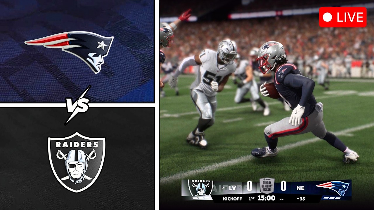 🔴 LIVE 🏈 New England Patriots vs Las Vegas Raiders / NFL Week 5 / Madden 27 Simulation!