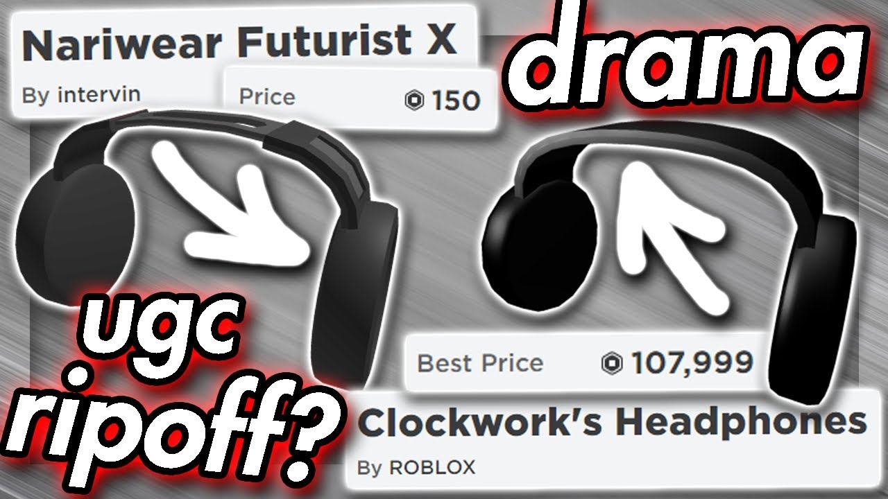 Roblox Drama Caused By Ugc Headphones Youtube - roblox clockwork headphones black