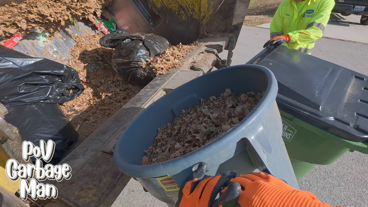 Rearload Truck POV - Garbage Manual Collection | 4K Full UHD ASMR