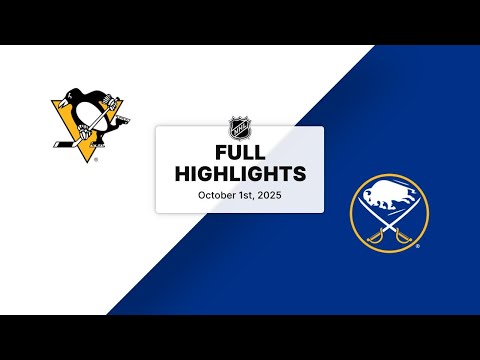 NHL Highlights | Penguins vs. Sabres | October 01, 2025
