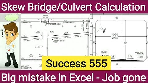 Skew Culvert Bridge Concrete Calculation • Big Mistake in Excel #182