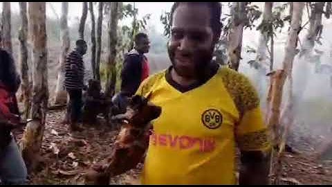 lagi acara bakar bakar di wasur kab merauke