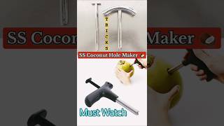 SS Coconut Hole Maker Making Tricks🥥!! Complete Process Step By Step!!Best SS Production Item!!